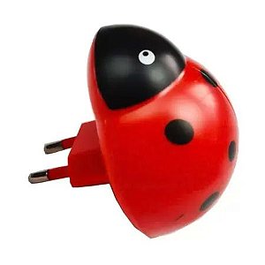 Luz Noturna Joaninha Vermelha Led 0,3w Bivolt