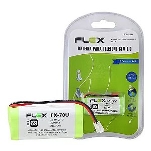 Bateria Recarregável Telefone sem Fio 2,4v 600mah Fx-70u