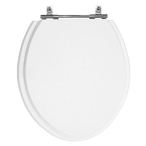 Assento Laqueado Fiori Branco Tampa para Vaso Fiori em Mdf