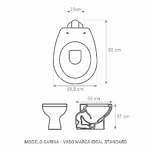 Tampa de Vaso Carina Branco para Marca Ideal em Madeira Laqueada