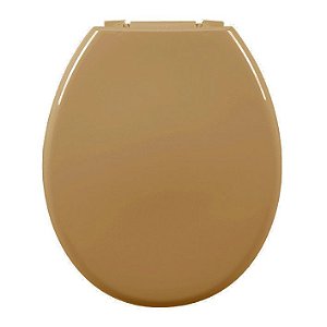 Assento Almofadado Oval Caramelo Claro Tampa Vaso Deca-incepa-celite-ideal-roca