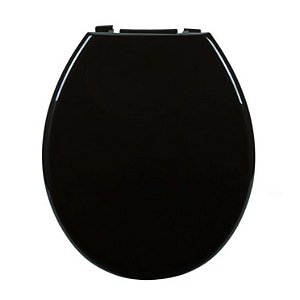 Assento Almofadado Oval Preto Tampa Vaso Deca-incepa-celite-ideal-roca