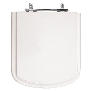Assento Laqueado Lirio Branco Tampa para Vaso Fiori em Mdf