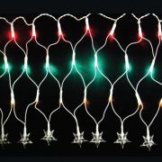 Luz de Natal Cascata 160 Lâmpadas Led Color 8f Fio Verde Estrela 127v 6,0 Mts