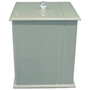 Lixeira para Banheiro Mdf Quadrada C/ Frisos 6 Litros Cinza