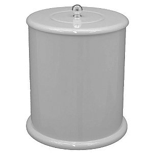 Lixeira para Banheiro Mdf Redonda 6 Litros Cinza
