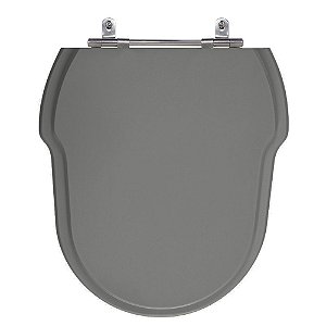 Assento Laqueado Hampton Cinza Escuro Tampa para Vaso Incepa e Mdf