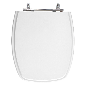 Assento Poliéster Laminado Stylus Branco Tampa para Vaso Celite