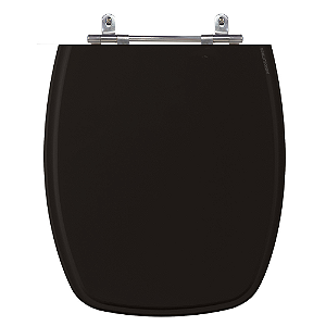 Assento Poliéster Laminado Stylus Preto Tampa para Vaso Celite