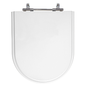 Assento Poliéster Laminado Carrara Branco Tampa para Vaso Deca