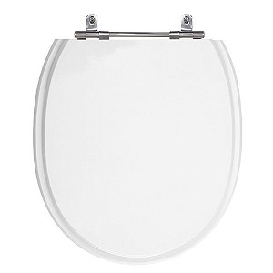 Assento Poliéster Laminado Village Branco Tampa para Vaso Deca