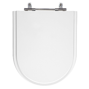 Assento Poliéster Laminado Luna Branco Tampa para Vaso Icasa