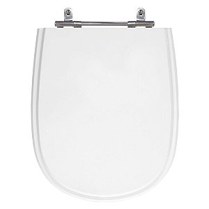 Assento Poliéster Laminado Paris Branco Tampa para Vaso Icasa