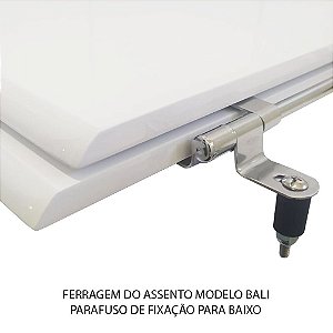 Assento Poliéster Laminado Bali Branco Tampa para Vaso Incepa