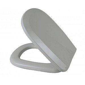 Assento Almofadado City Cinza Claro Tampa para Bacia Celite