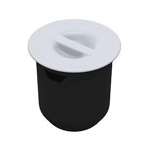 Lixeira de Embutir Redonda 8 Litros Branca Pvc