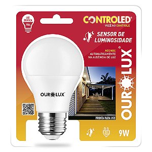 Lâmpada Inteligente Fotocélula 9w E27 Branco Frio 6500k Bivolt
