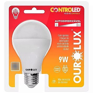Lâmpada Bulbo Autodimerizável 9w E27 Branco Morno 2700k Bivolt