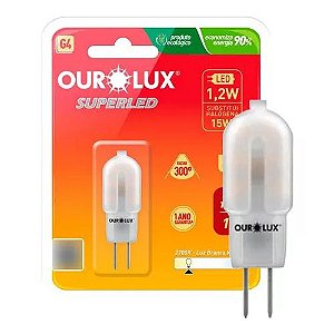 Lâmpada Led Dicroica Bipino G4 12v 1,2w 2700k Luz Morna