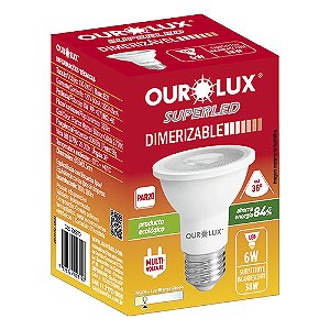 Lâmpada Superled Par20 6w Dimerizável Luz Branco Morno 2700k Bivolt