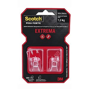 Cabide Adesivo Gancho Médio Scotch Fixa Forte p/ até 1 Kg