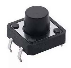 CHAVE TACTIL A06 12X12X8,5MM 4T 180º PRETA