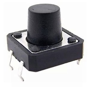 CHAVE TACTIL A06 12X12X9,5MM 4T 180º PRETA