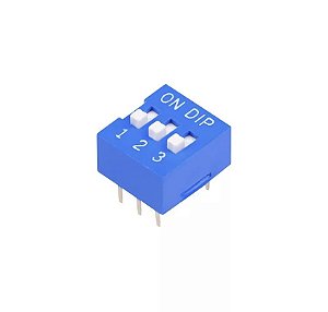 CHAVE DIP SWITCH KF1001-03 VIAS AZUL 180º