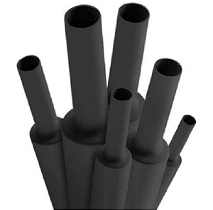 ESPAGUETE TERMO RETRATIL 1.5 MM PRETO 125° (Pacote c/ 10 Mts)