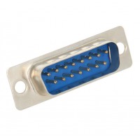 CONECTOR DB15 SOLDA FIO 180° MACHO (PACOTE C/ 200 PCS)