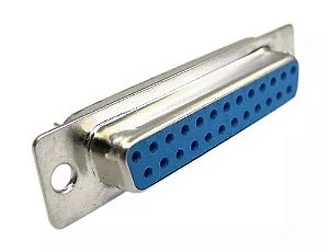 CONECTOR DB25 SOLDA FIO 180° FEMEA (PACOTE C/ 100 PCS)