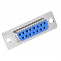 CONECTOR DB15 SOLDA FIO 180° FEMEA