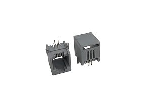 CONECTOR JACK RJ11 YH55-04 6P4C CINZA