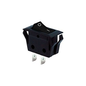 CHAVE GANGORRA KCD6-101 2T 6A 250V PRETA (PACOTE 100 PCS)