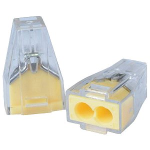 CONECTOR ENGATE PERMANENTE PCT-102 2 VIAS (PACOTE 10 PEÇAS)