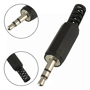 PLUG P2 STEREO PLASTICO 3,5MM C/ RABICHO