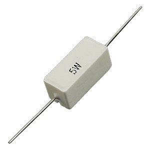 RESISTOR 22R PORCELANA BRANCA 5W 5%