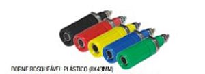 BORNE ROSQUEAVEL 8X43MM VERMELHO (PACOTE C/ 10 PEÇAS)