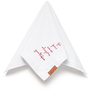 Guardanapo Liso Bordado Frases