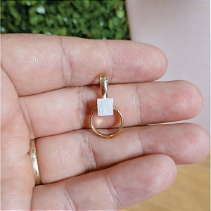 Pingente Ello Midi Selenita - "Limpeza Energética" - Semijoia