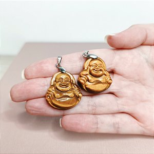 Pingente Buda Olho de Tigre - "Autoconfiança e Proteção"