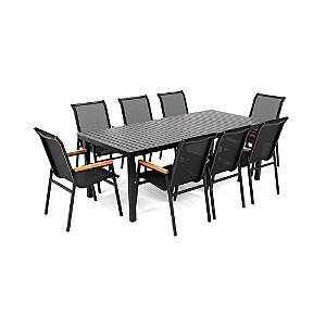 Conjunto de Mesa Cactos Retangular com 8 Poltronas