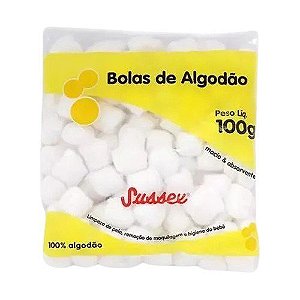 BOLAS DE ALGODÃO SUSSEX 100G