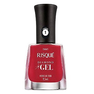 ESMALTE RISQUÉ DIAMOND GEL VERMELHO RUBI 9,5ML