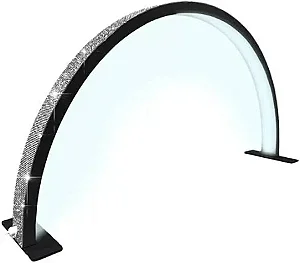 LUMINÁRIA MEIA LUA ARCO COM BRILHO COR PRETA