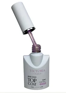 TOP COAT ROSE GOLD 12ML VICTORIA NAILS