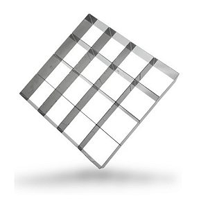 Cortador Brownie 16 Cavidades 5x5 -   Aço Inox
