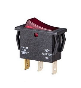 Chave Interruptor Tecla Iluminada Unipolar 15a 250v- 29123
