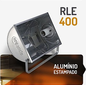 Refletor Alumínio Rle400w E40 Spotlux Retangular Sem Lampada