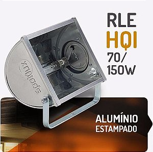 Refletor Alumínio Rle 70-150w Hqi  Spotlux Retangular S/lamp